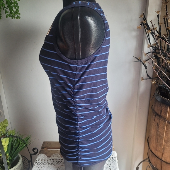 Michael Kors Blue Striped Tank Top M - Picture 5 of 6